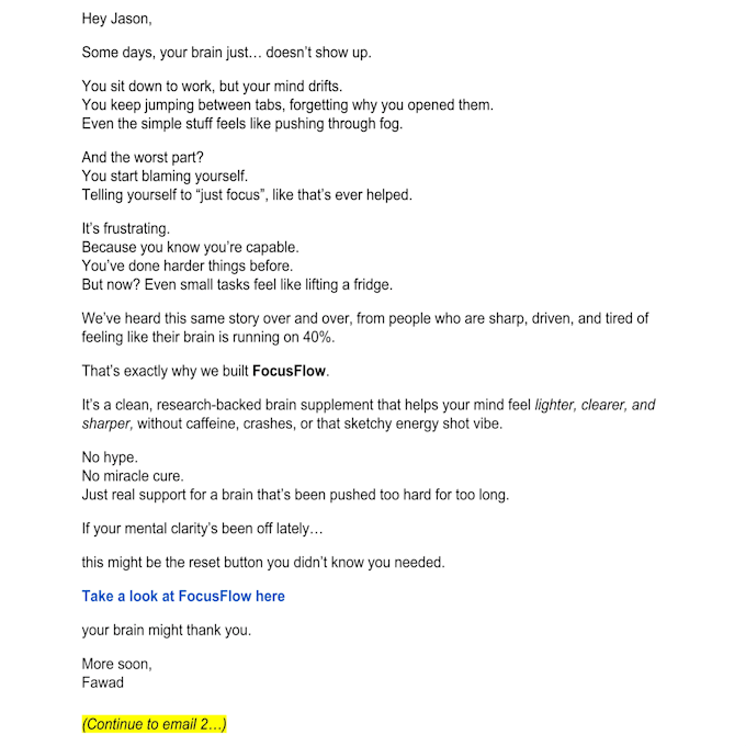 write email copy for ecommerce and digital products