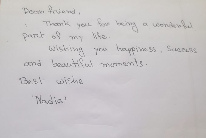 write beautiful handwritten notes,letters and quotes