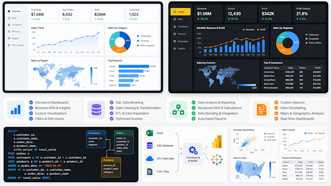 create power bi and tableau dashboards with sql analytics