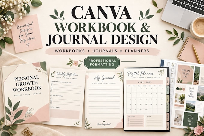 format design canva workbook design journal formatting journal design