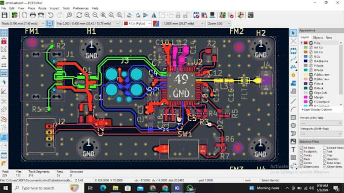 design rf pcb, antenna, wifi and bluetooth wireless circuits