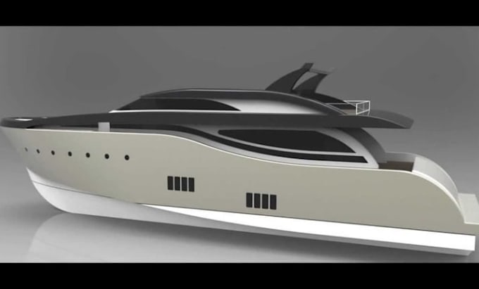 create 3d yacht model with detailed textures