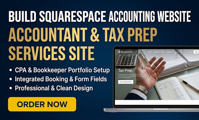 build squarespace accounting website accountant tax preparation services website