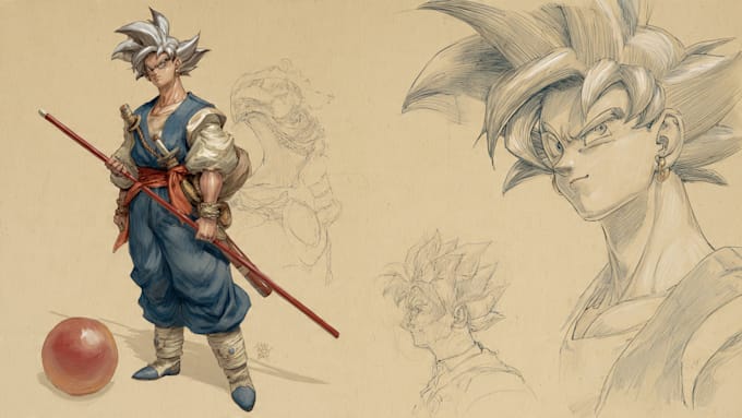 do any dragon ball style illustration for you