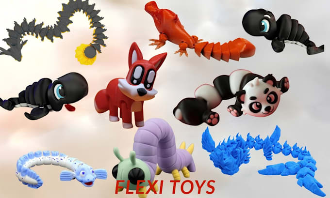 create custom 3d articulated models,  action figures, bjd and print in place toy