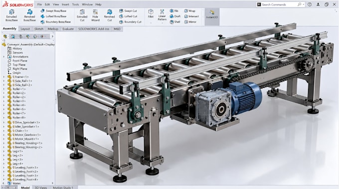 do solidwork weldments, steel frames, machine bases fabrication structural cad