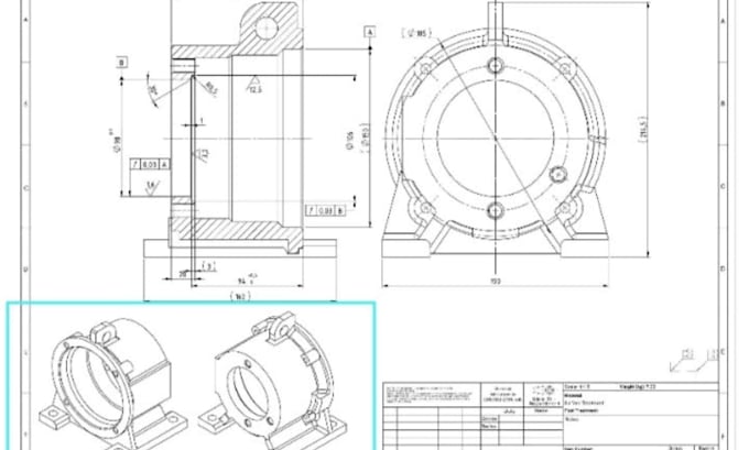 do 2d cad drawing, technical drawing, engineering drawing and mechanical drawing