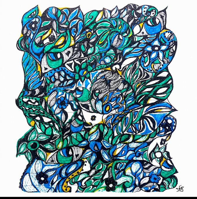 create a unique original abstract artwork pattern and design