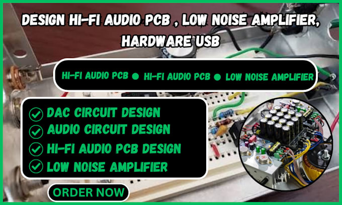 hifi audio pcb design low noise amplifier dac wifi dsp usb hardware
