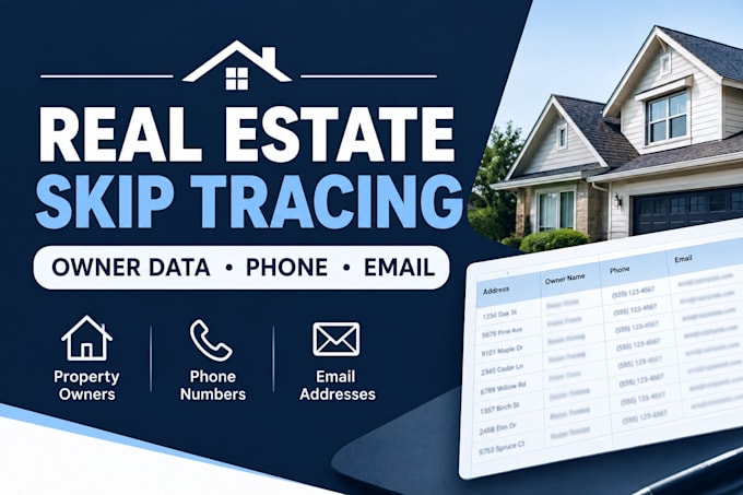do real estate skip tracing, llc skip tracing and bulk skip tracing