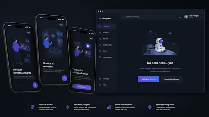 design custom isometric saas tech illustrations and UI onboarding graphics