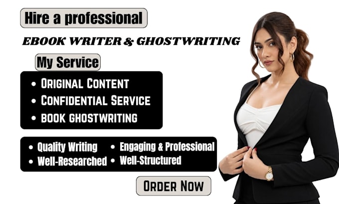 write a well researched ebook and provide book ghostwriting