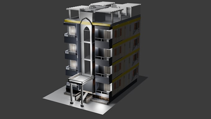 create realistic 3d house modeling and architectural rendering in blender