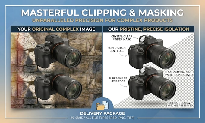 do master level clipping path and masking on complex objects