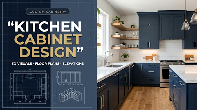 create realistic 3d kitchen cabinet designs and renderings