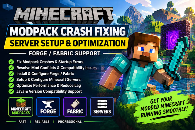 fix minecraft modpack crashes errors setup forge fabric neoforge cobblemon
