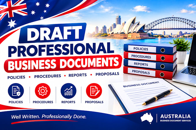 draft professional business documents policies procedures reports and proposals
