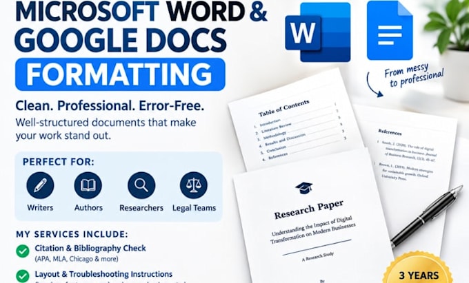 design your microsoft word document ms word google docs