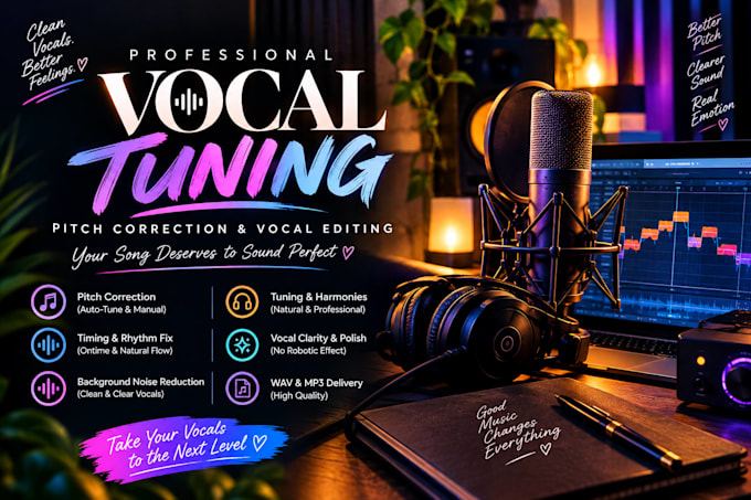 tune, edit, and mix your vocals professionally
