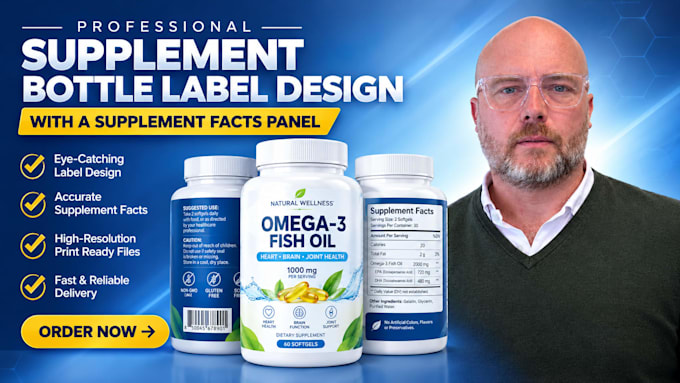 design your supplement bottle label with a supplement fact panel