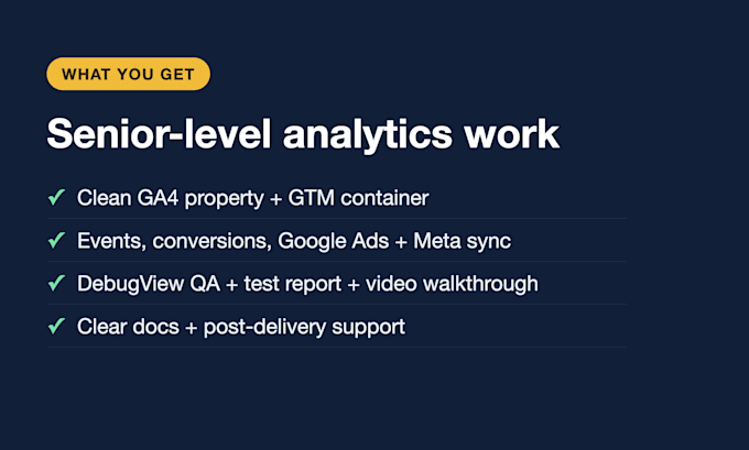 fix, audit, or set up your ga4 and GTM tracking correctly