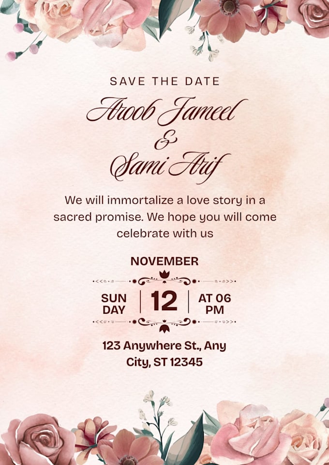 design beautiful wedding invitation cards in canva