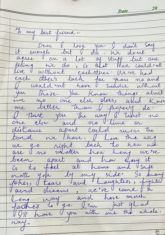 write professional neat and clean hand written notes and assignments