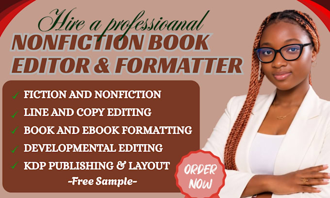 developmental edit and line editing nonfiction manuscript memoir formatting