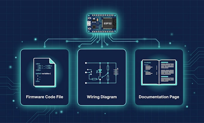 develop esp32 and arduino iot firmware with sensors and mqtt