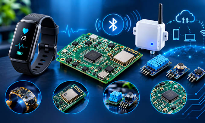 design wearable pcb, ble electronics, iot devices and sensor circuits