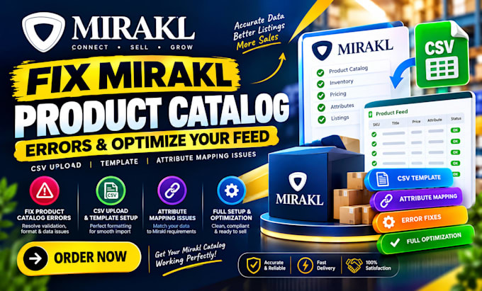 fix mirakl product catalog errors CSV upload template attribute mapping issues