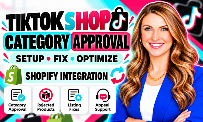 setup and optimize tiktok shop, fix tiktok shop category approval