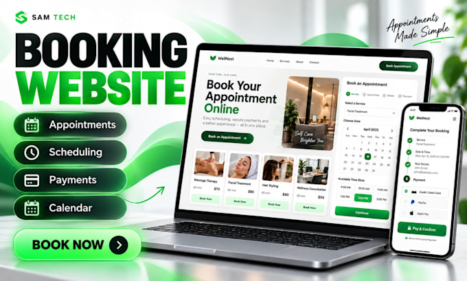 design a wordpress appointment booking website with online scheduling