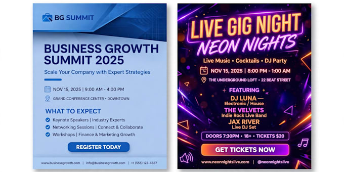 design modern eye catching flyer and poster