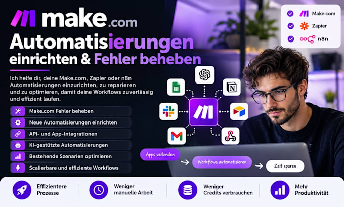 make com automatisierung einrichten, make com experte, make com automatisierung