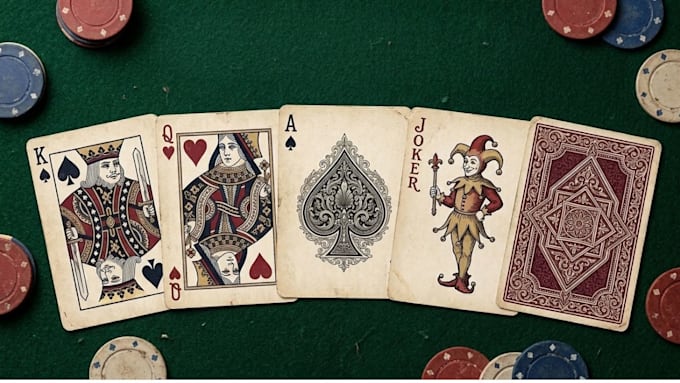 design custom playing cards, poker deck and card box