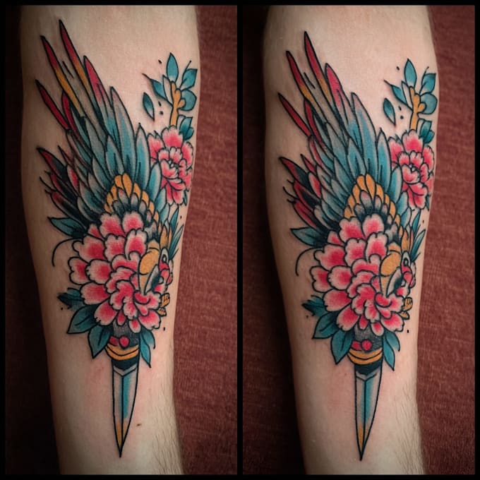 make a traditional or neo traditional tattoo design