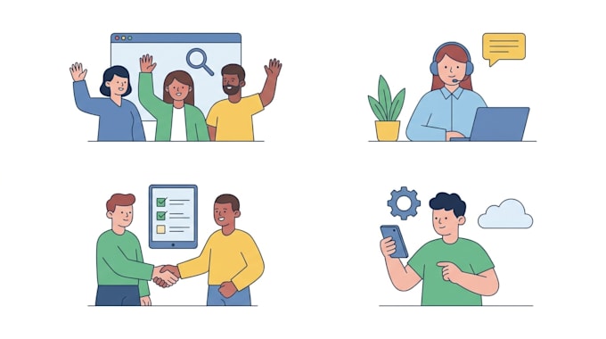 create clean vector illustration for website or app