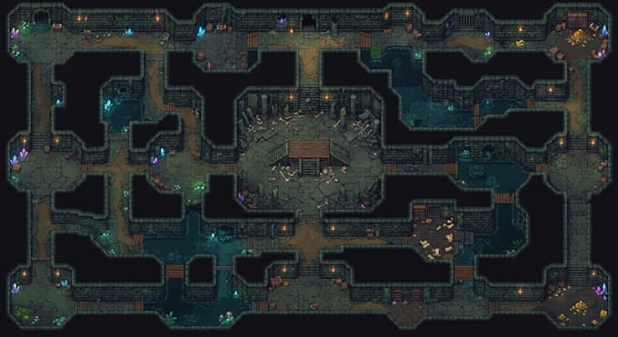 create 8bit 16bit pixel art top down rpg tileset environment tilemap game assets