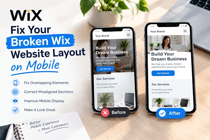 fix your broken wix website display on phones and tablets