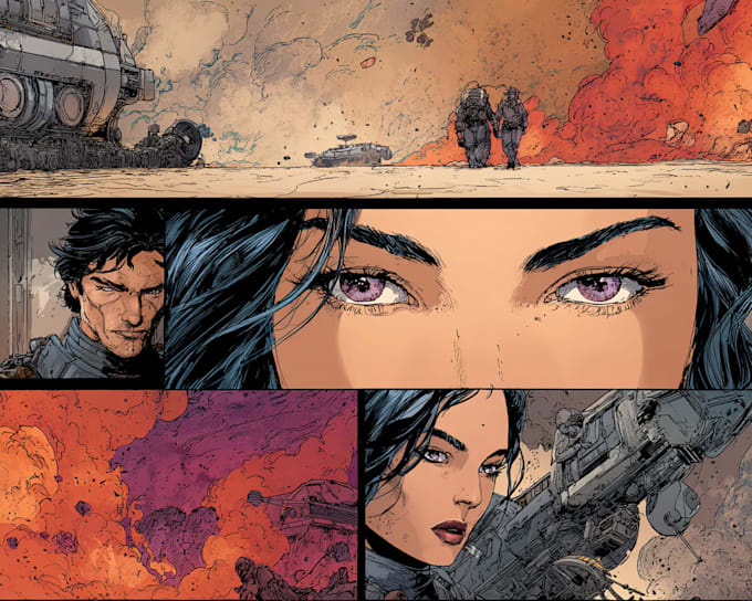 comic book illustration with comic book illustrator