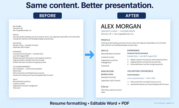 format your resume in word with a clean professional layout