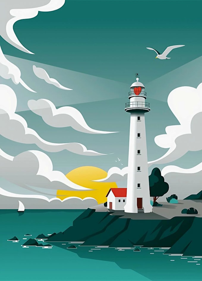 draw your boat into vector illustration