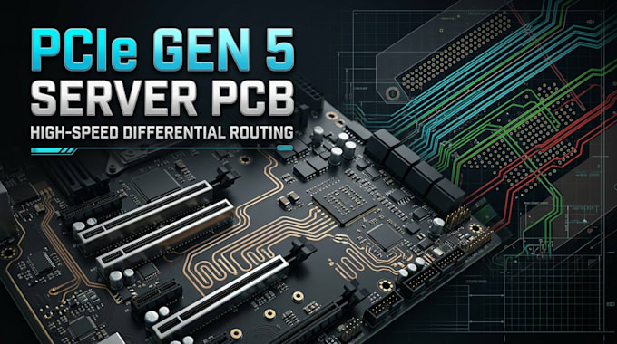 design pcle gen 5 server pcb with high speed differential routing