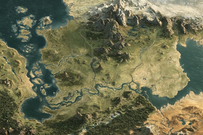 create illustrated maps of unique style