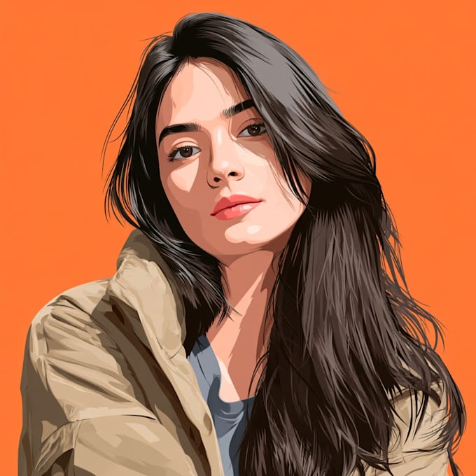 draw a detailed vector portrait art from your photo