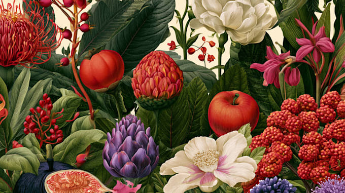 design custom botanical flower and plant illustrations