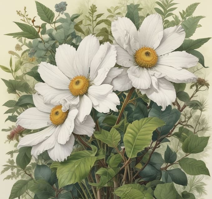 hand paint botanical illustrations