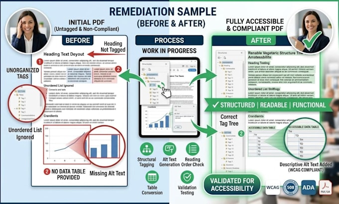 do pdf remediation, pdf accessibility, wcag, section 508 and ada compliance