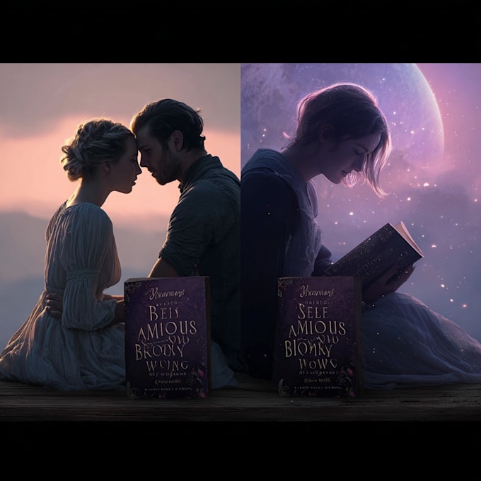 design a nostalgic romantic book cover